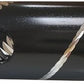 Deluxe Black with Silver Etched Engraved Flecked Stripes Pattern Ladies Adjustable Walking Stick Cane - 23" - 38.5"