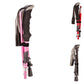 Adjustable Trekking Poles for Hiking, Camping And Backpacking - Pair of Premium Folding Trekking Pole - Lightweight, Collapsable - Walking Sticks With Cork Grip and Padded Strap- Red, Black, Pink