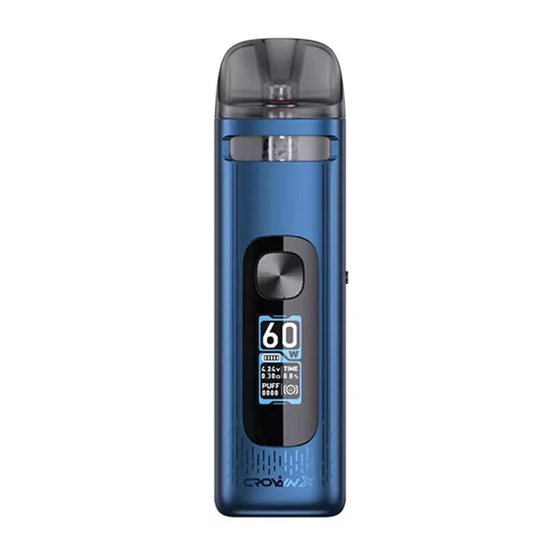 Uwell Crown X Pod Vape Kit – 1500mAh Battery, 60W Max Output, 2ml Capacity, Includes 0.3ohm & 0.6ohm Coils, Type-C Charging