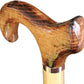 Gents Wooden Scorched Derby Cane with Collar Walking Stick with Natural Wood Stain 94cm (37") Height