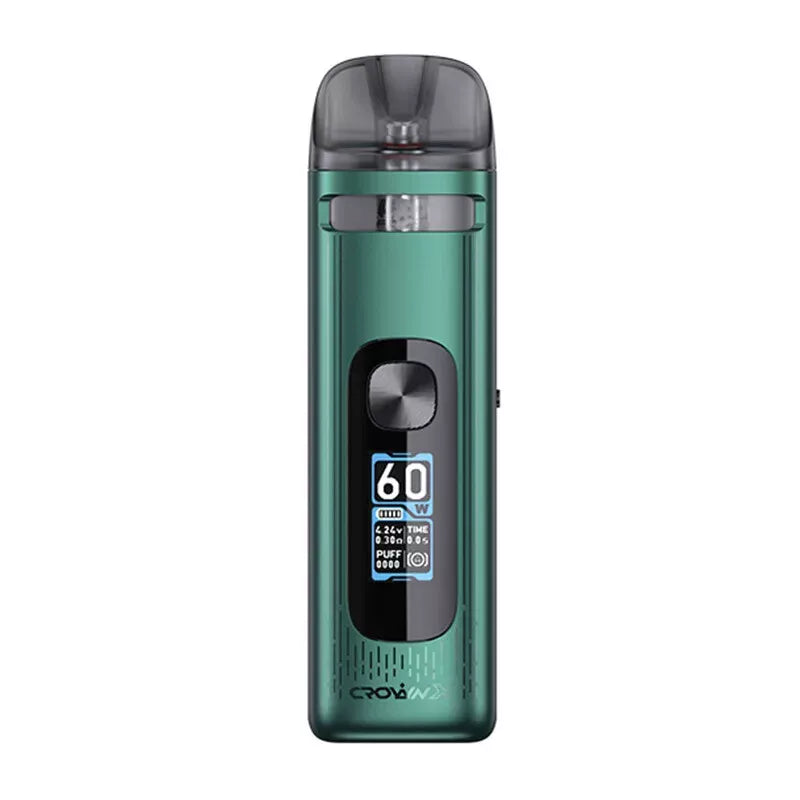Uwell Crown X Pod Vape Kit – 1500mAh Battery, 60W Max Output, 2ml Capacity, Includes 0.3ohm & 0.6ohm Coils, Type-C Charging