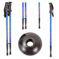 Pair of Anti-Shock Trekking Poles - Enhance Stability and Comfort in Your Outdoor Adventures - Lightweight, Adjustable Trekking Poles for Hiking, Camping & Backpacking - Walking Sticks w/Cork Grip and Padded Strap - Black, Pink, Navy, Red