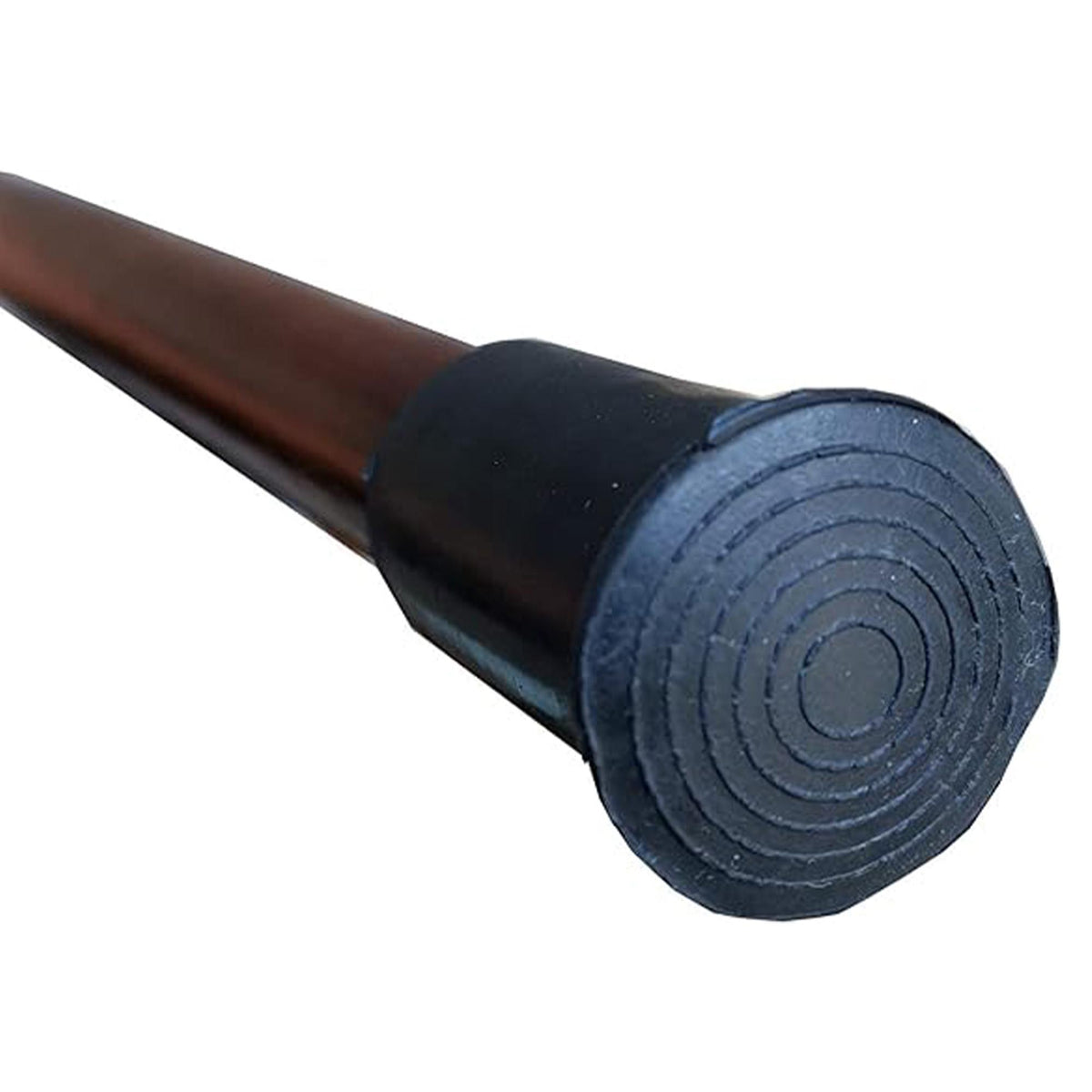 Gents Wooden Derby Cane with Collar Walking Stick in Dark Brown Wood Stain 94cm (37") Height