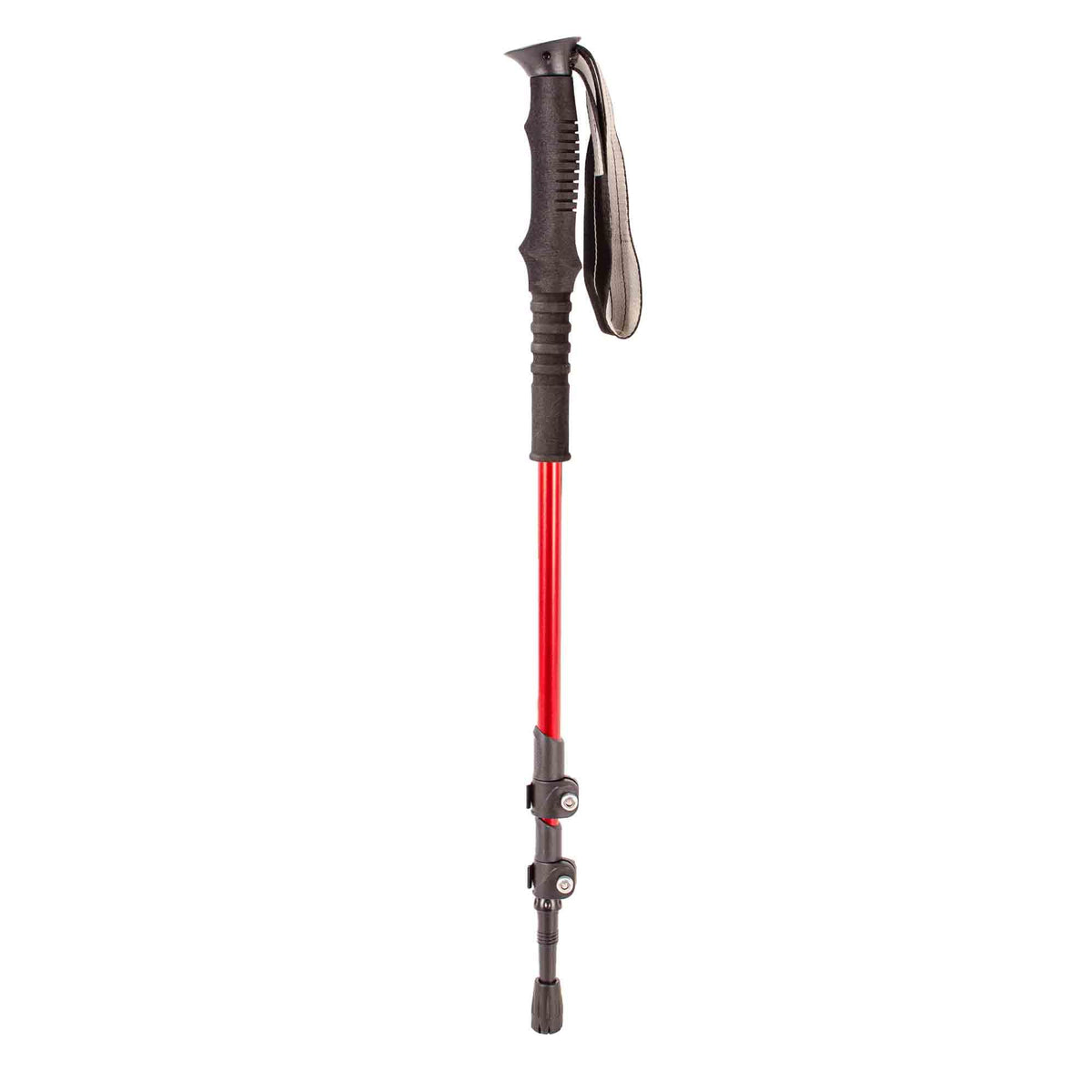 Pair of Premium Trekking Poles - Lightweight, Adjustable Trekking Poles for Hiking, Camping & Backpacking - Walking Sticks w/Cork Grip and Padded Strap - Red/Black, Black, Pink/Black