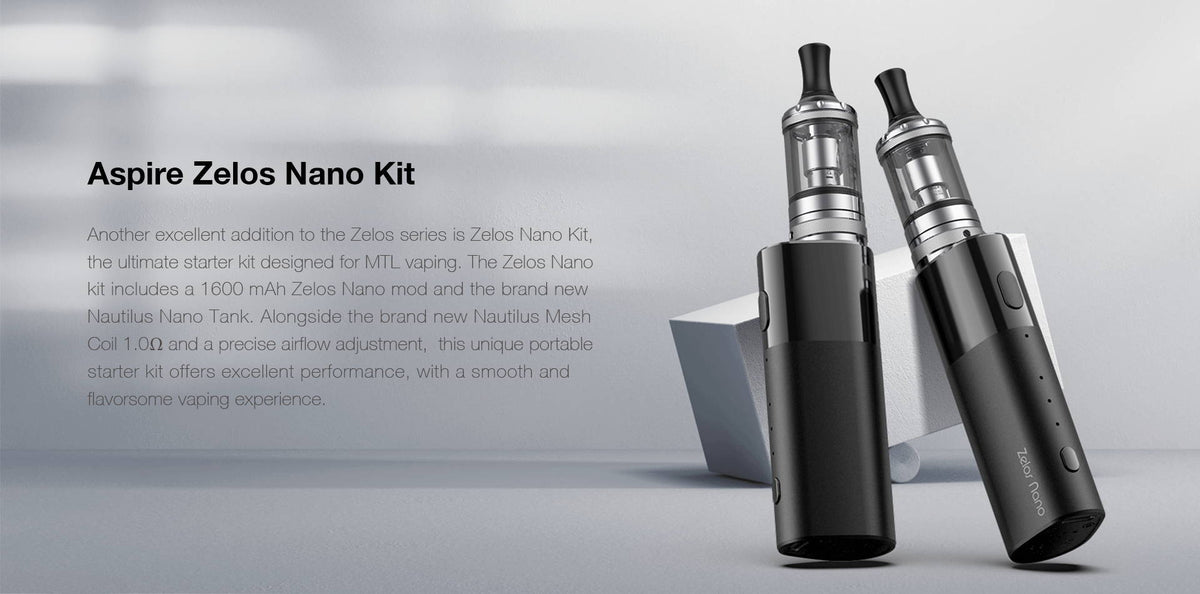 Aspire Zelos Nano Kit - Compact Powerful Vaping Solution With High performance 1600mAh Battery