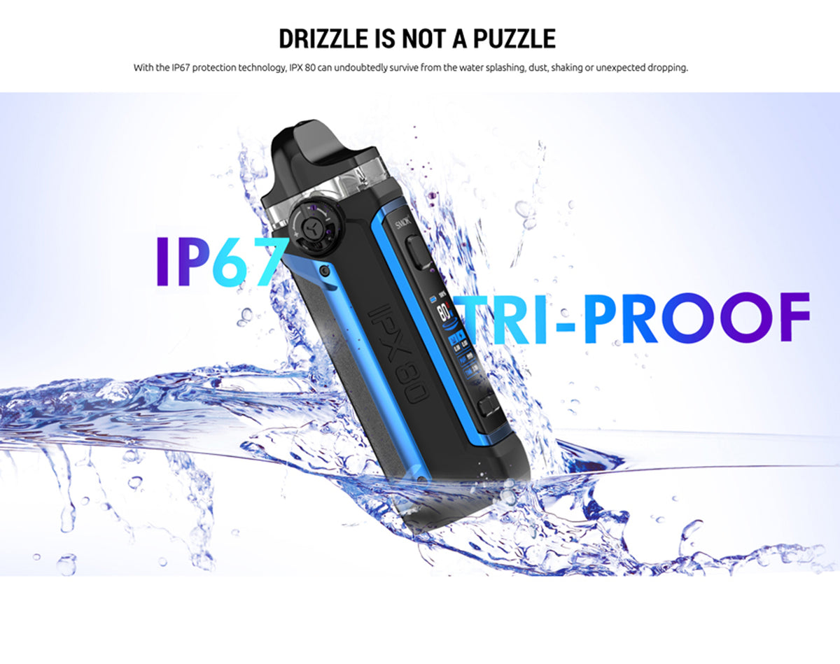 Smok IPX 80 Pod Kit - Experience Power & Endurance with 80W Output - 3000mAh Battery