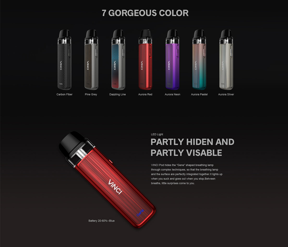 VooPoo Vinci Pod Kit - Compact & Stylish with 15W Output - 800mAh Battery