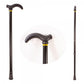 Black Adjustable Walking Stick with Molded Grip - Suitable For Men and Women - Adjustable Height, Lightweight Walking Sticks