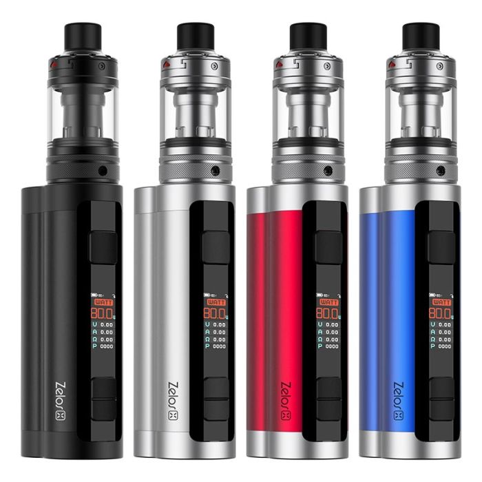 Aspire Zelos X Kit - Unleash Your Vaping Potential with 1-80W Wattage Range - External 18650 Battery