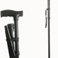 Foldable Walking Stick with Soft Grip Handle - Choose from Black, Red, Magenta, or Blue - Lightweight, Adjustable, Collapsable Walking Sticks
