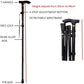Foldable Lightweight Walking Aid for Men & Women, Collapsible Walking Canes, Adjustable Folding Walking Stick, Aluminium Mobility Aid For Ladies - Black
