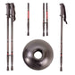 Pair of Anti-Shock Trekking Poles - Enhance Stability and Comfort in Your Outdoor Adventures - Lightweight, Adjustable Trekking Poles for Hiking, Camping & Backpacking - Walking Sticks w/Cork Grip and Padded Strap - Black, Pink, Navy, Red