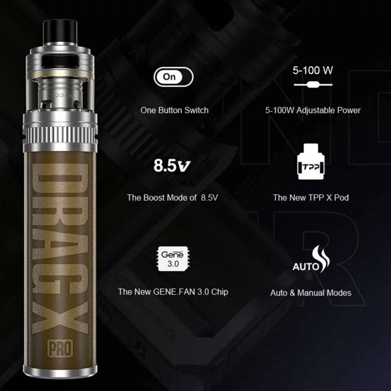 VooPoo Drag X Pro Kit - Powerful Performance with 21700/18650 Battery Compatibility