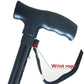 Foldable Walking Stick with Soft Grip Handle - Choose from Black, Red, Magenta, or Blue - Lightweight, Adjustable, Collapsable Walking Sticks