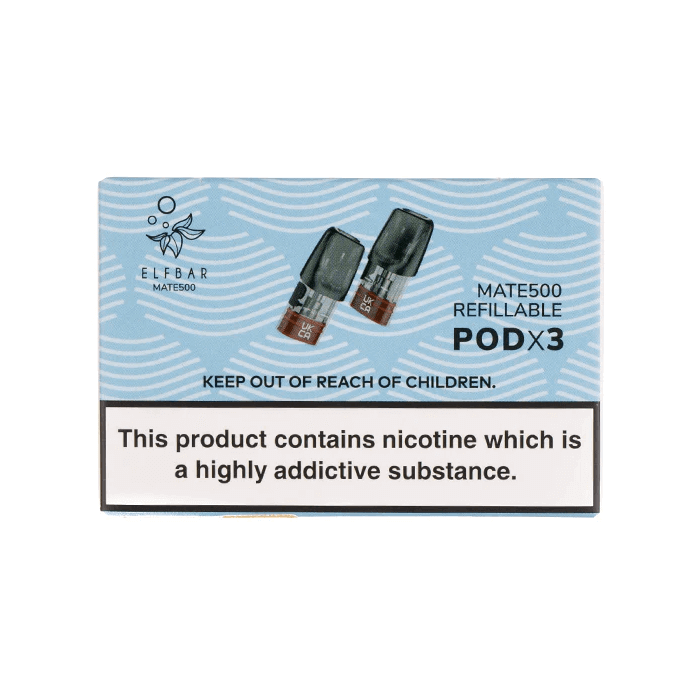 ELFBAR Mate 500 Replacement Pods - 3 Pack - 1.2Ω Coil Resistance