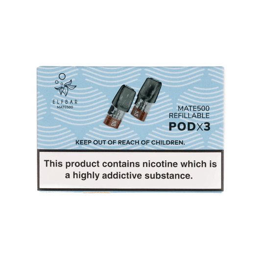 ELFBAR Mate 500 Replacement Pods - 3 Pack - 1.2Ω Coil Resistance