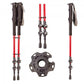 Pair of Premium Trekking Poles - Lightweight, Adjustable Trekking Poles for Hiking, Camping & Backpacking - Walking Sticks w/Cork Grip and Padded Strap - Red/Black, Black, Pink/Black