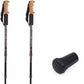 Pair of Anti-Shock Trekking Poles - Enhance Stability and Comfort in Your Outdoor Adventures - Lightweight, Adjustable Trekking Poles for Hiking, Camping & Backpacking - Walking Sticks w/Cork Grip and Padded Strap - Black, Pink, Navy, Red