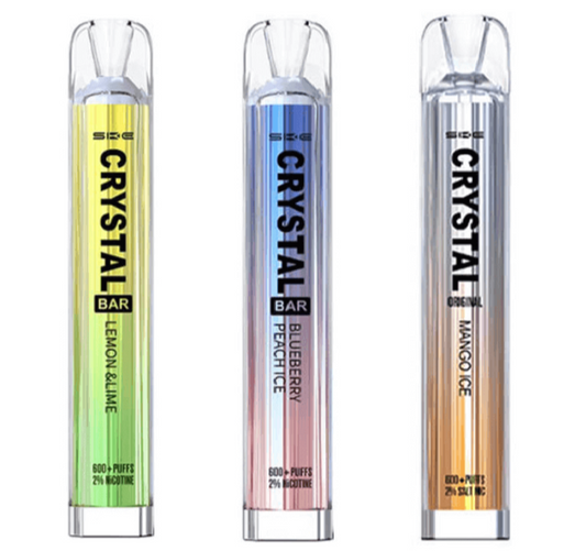 SKE Crystal Bar Vape - 20mg Nicotine Strength - 500mAh Battery - 11W Power - 1.2Ω Mesh Coil Technology