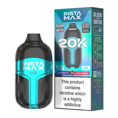 InstaFill InstaMax 20K Vape Pod – 20,000 Puffs, Rechargeable 800mAh Battery, Dual 2ml Tanks, 20mg Nic Salt, Dual Mesh Coil