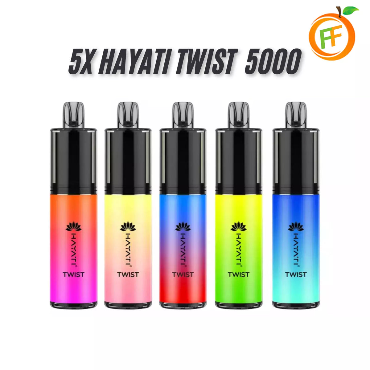 HAYATI TWIST 5000 PUFF Vape Pod Kit 20mg TPD Compliant | Box of 5