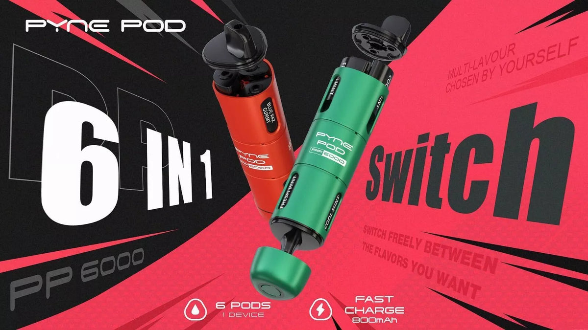 Pyne Pod PP6000 6-in-1 Vape 20mg - 6000 Puffs