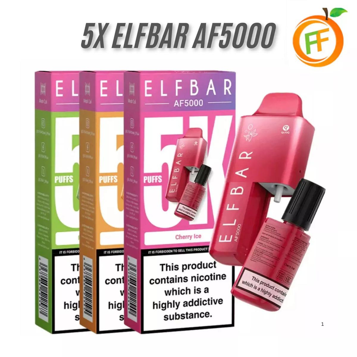 Elf Bar AF5000 - 5000 PUFF VAPE 20MG | Box of 5