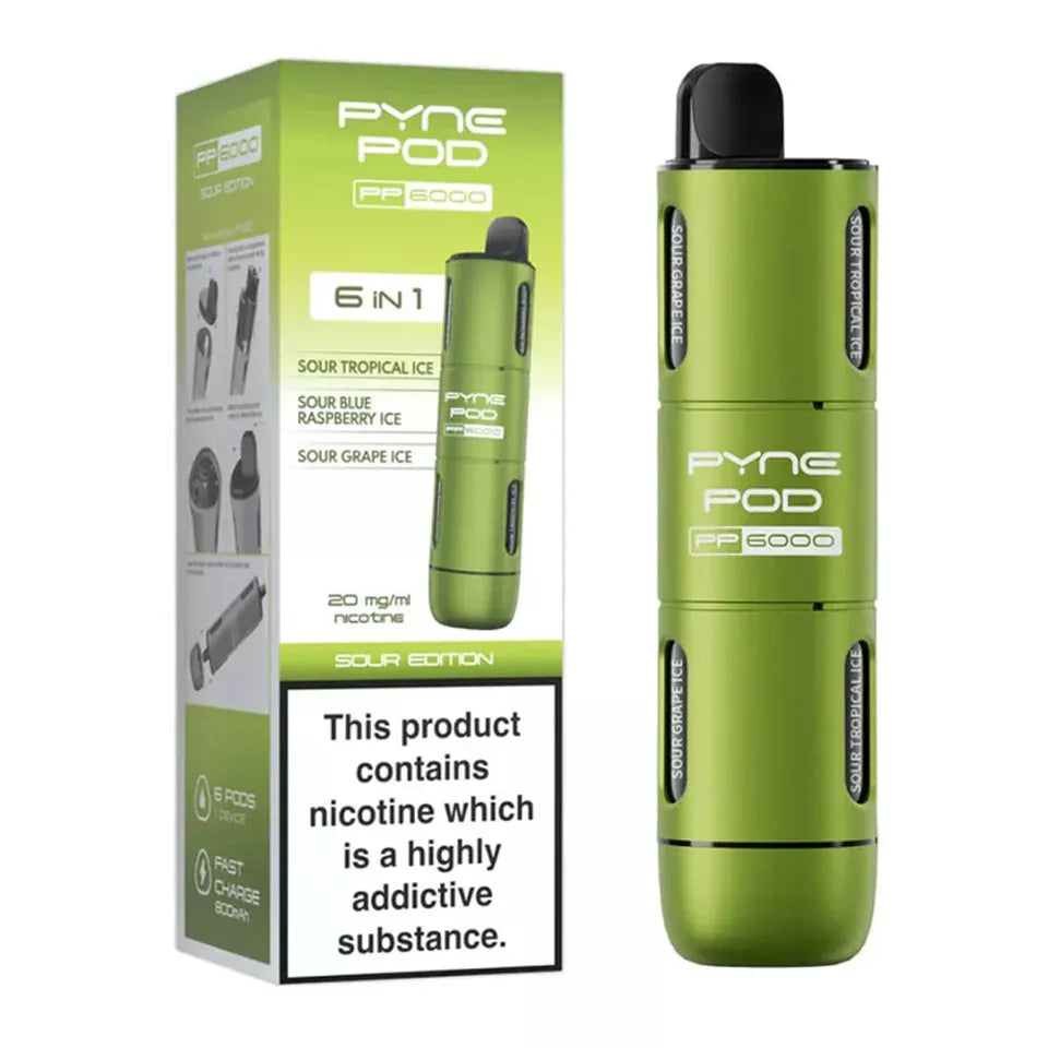 Pyne Pod PP6000 6-in-1 Vape 20mg - 6000 Puffs