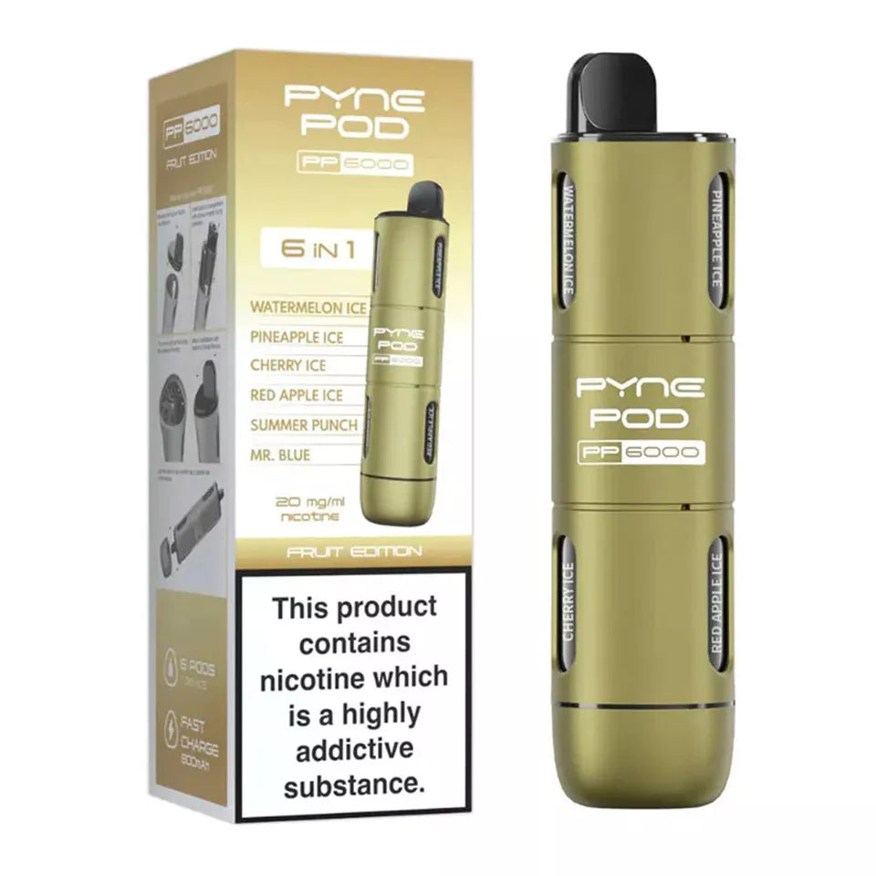 Pyne Pod PP6000 6-in-1 Vape 20mg - 6000 Puffs