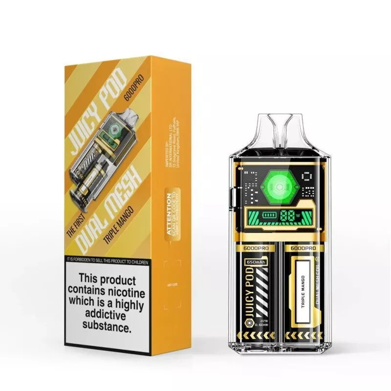 Juicy Pod 6000 Pro Vape Kit 6k Puffs 20mg 17-22W