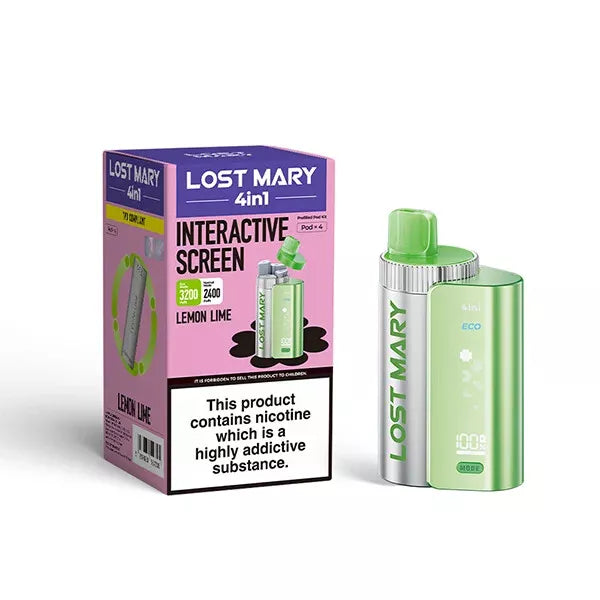 LOST MARY 4 in 1 Vape Twist Pod Kit 3200puff Pen | Replacement 20mg Nic Salt