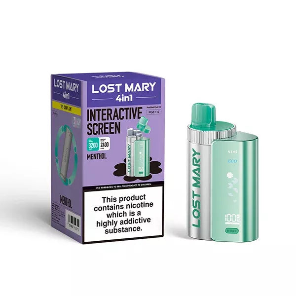 LOST MARY 4 in 1 Vape Twist Pod Kit 3200puff Pen | Replacement 20mg Nic Salt