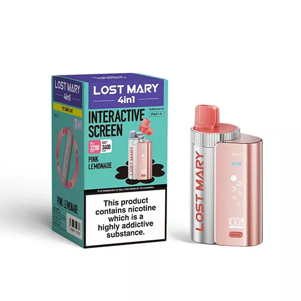 LOST MARY 4 in 1 Vape Twist Pod Kit 3200puff Pen | Replacement 20mg Nic Salt