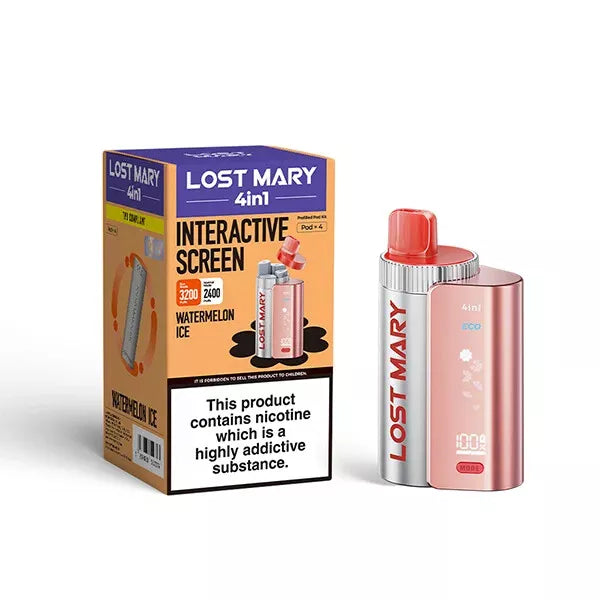 LOST MARY 4 in 1 Vape Twist Pod Kit 3200puff Pen | Replacement 20mg Nic Salt