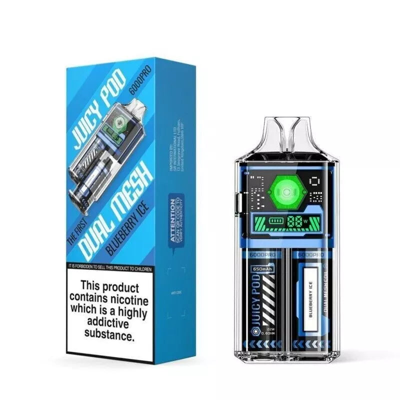 Juicy Pod 6000 Pro Vape Kit 6k Puffs 20mg 17-22W