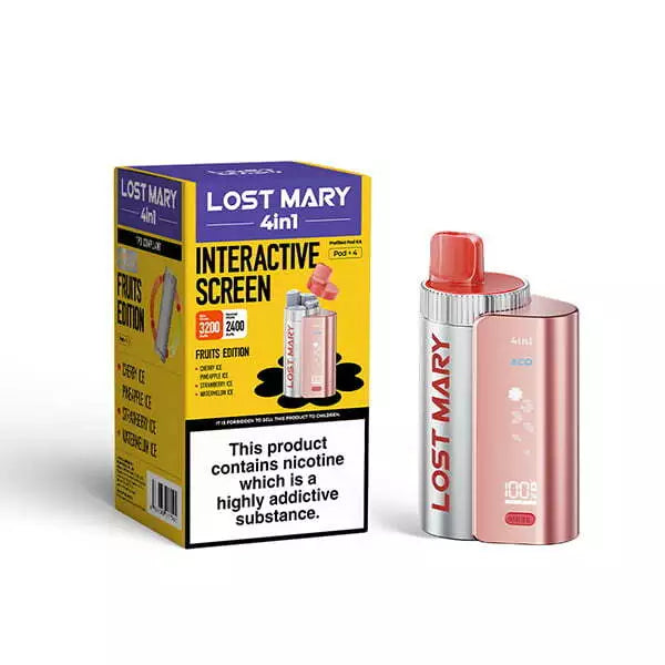 LOST MARY 4 in 1 Vape Twist Pod Kit 3200puff Pen | Replacement 20mg Nic Salt