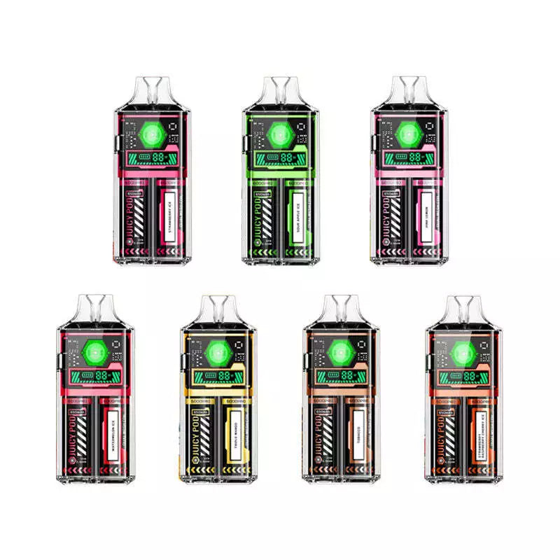 Juicy Pod Good Pro 6000 Vape Pod – 6000 Puffs, 650mAh Rechargeable Battery, 2ml Pod & 10ml, 20mg Nic Salt, MTL Vaping