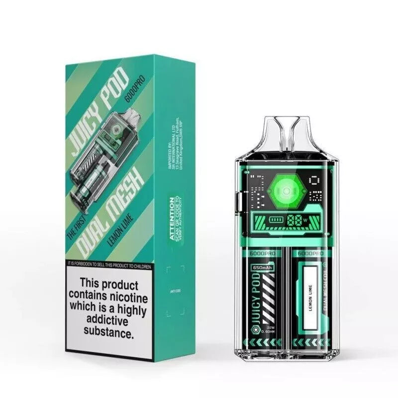 Juicy Pod Good Pro 6000 Vape Pod – 6000 Puffs, 650mAh Rechargeable Battery, 2ml Pod & 10ml, 20mg Nic Salt, MTL Vaping
