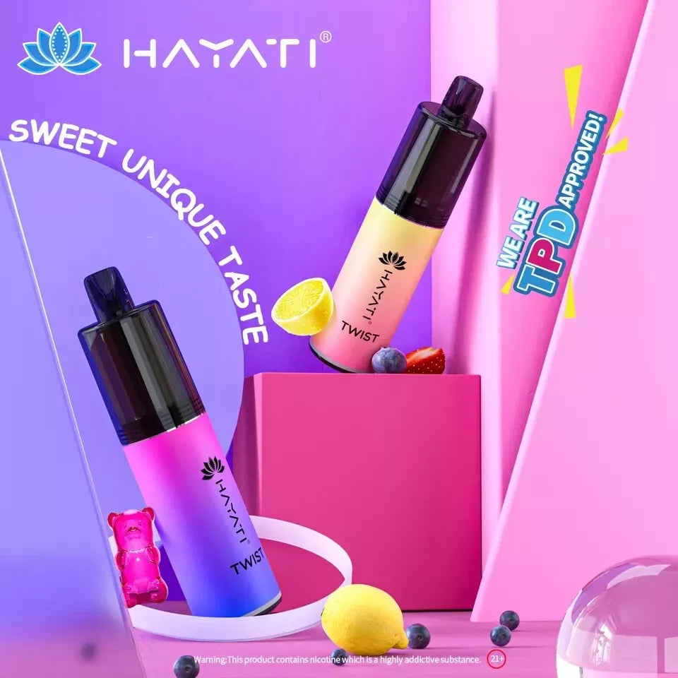 HAYATI TWIST 5000 PUFF Vape Pod Kit 20mg TPD Compliant | Box of 5