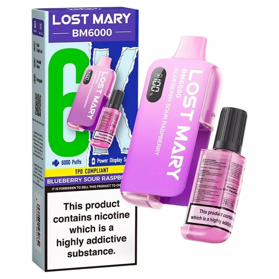 LOST MARY BM6000 RECHARGEABLE POD KIT 20MG