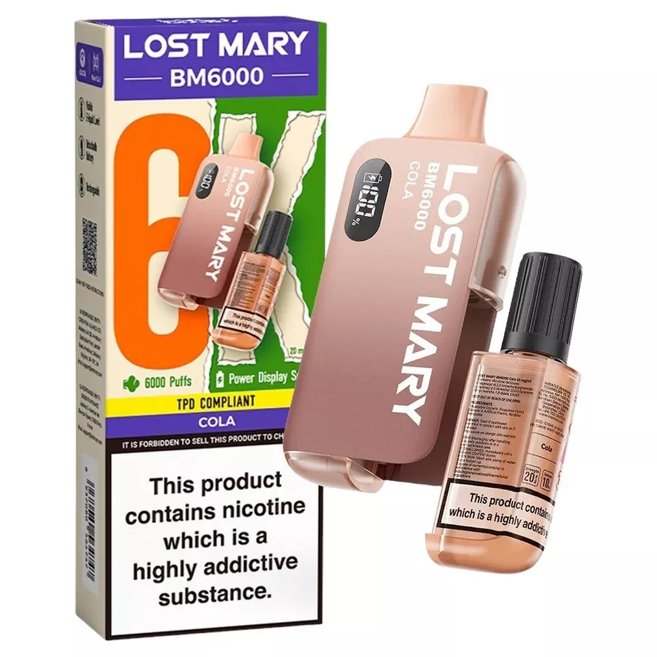 LOST MARY BM6000 RECHARGEABLE POD KIT 20MG