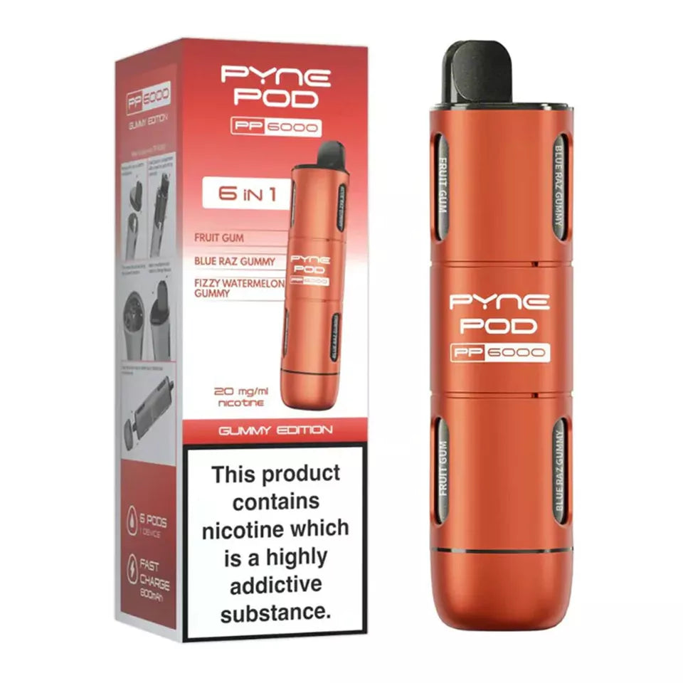 Pyne Pod PP6000 6-in-1 Vape 20mg - 6000 Puffs