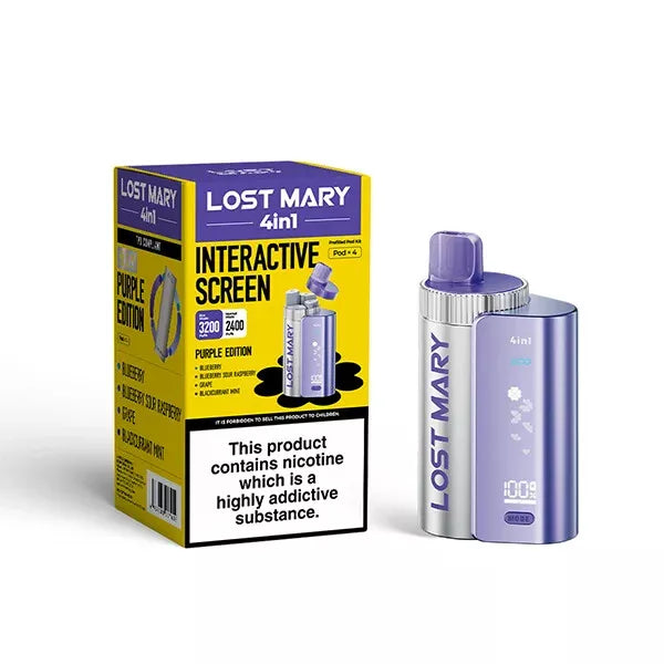 LOST MARY 4 in 1 Vape Twist Pod Kit 3200puff Pen | Replacement 20mg Nic Salt