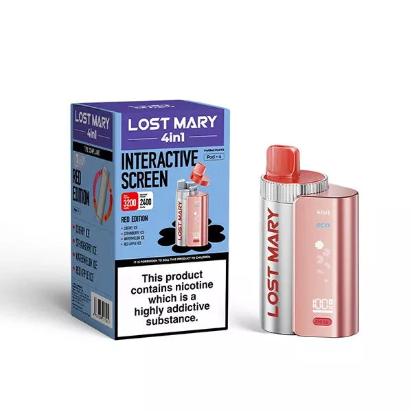 LOST MARY 4 in 1 Vape Twist Pod Kit 3200puff Pen | Replacement 20mg Nic Salt