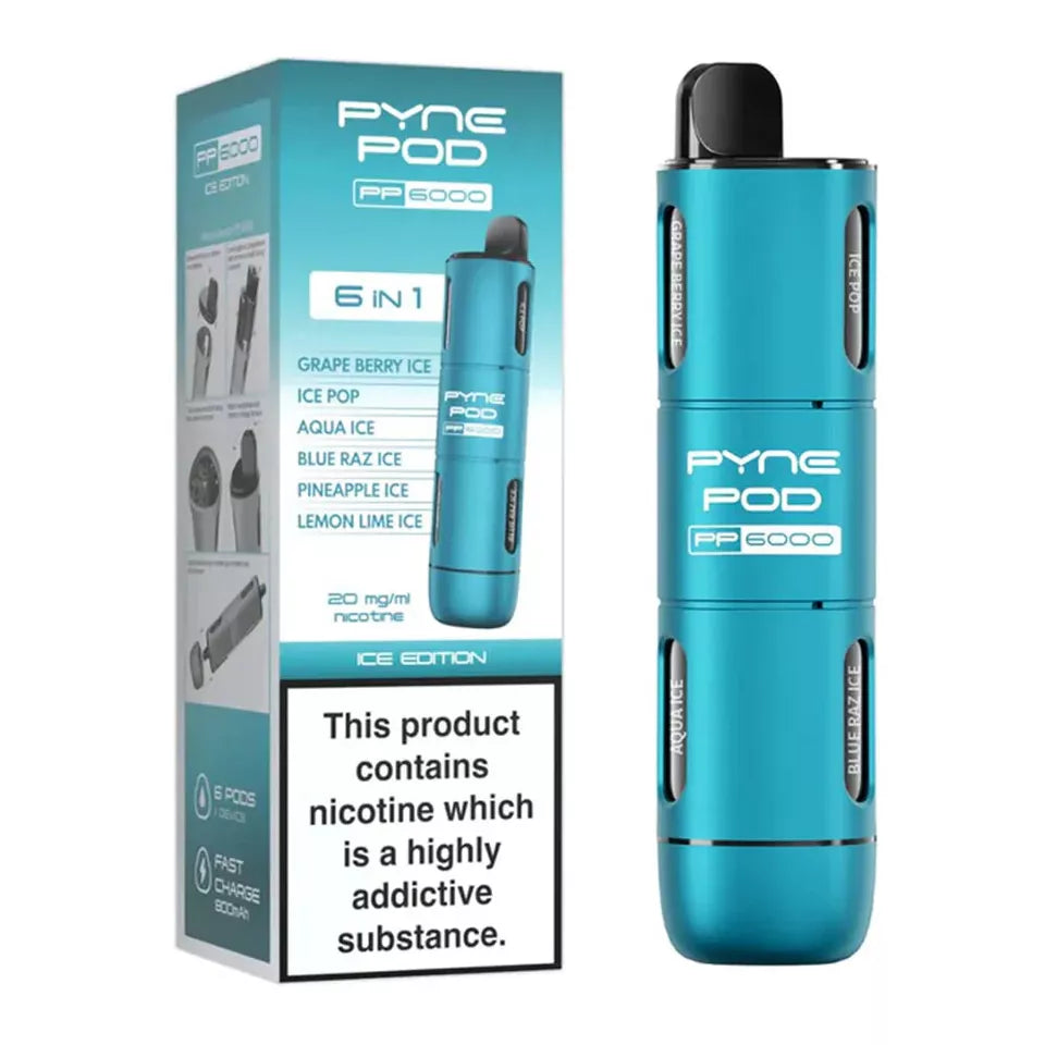 Pyne Pod PP6000 6-in-1 Vape 20mg - 6000 Puffs