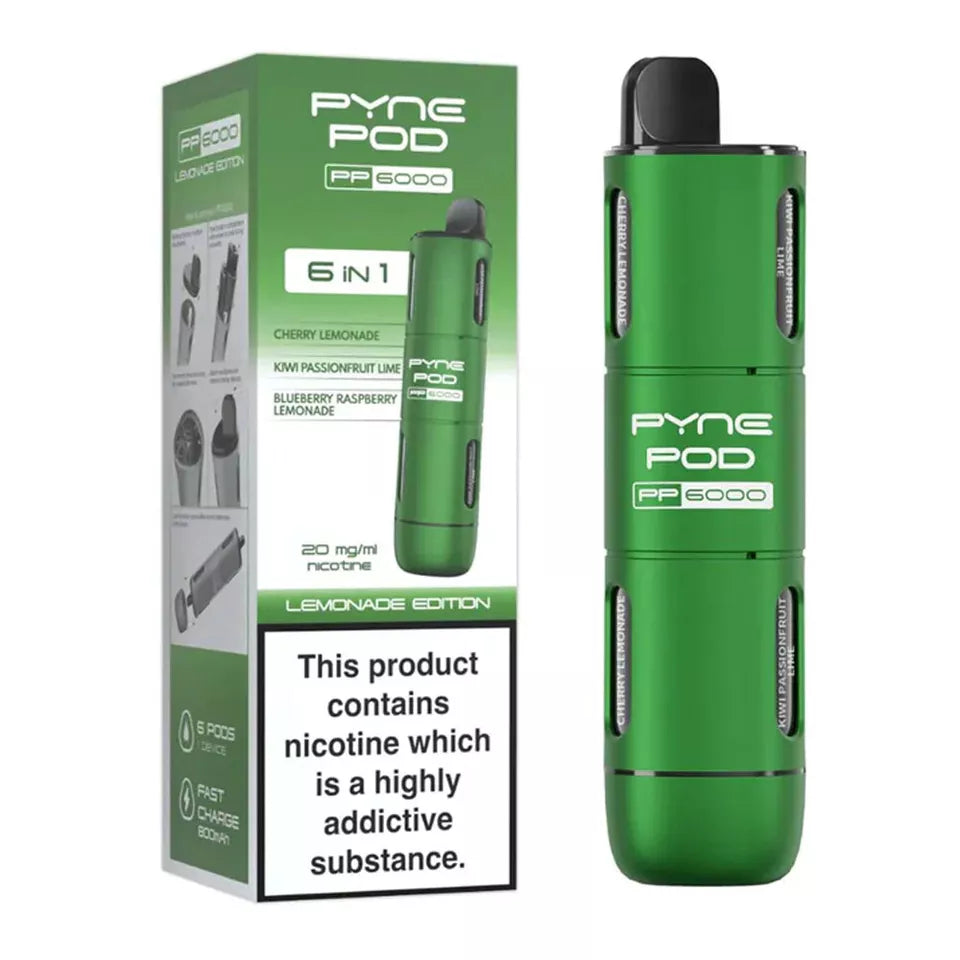 Pyne Pod PP6000 6-in-1 Vape 20mg - 6000 Puffs