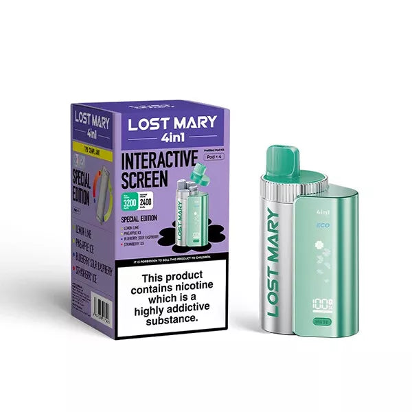 LOST MARY 4 in 1 Vape Twist Pod Kit 3200puff Pen | Replacement 20mg Nic Salt