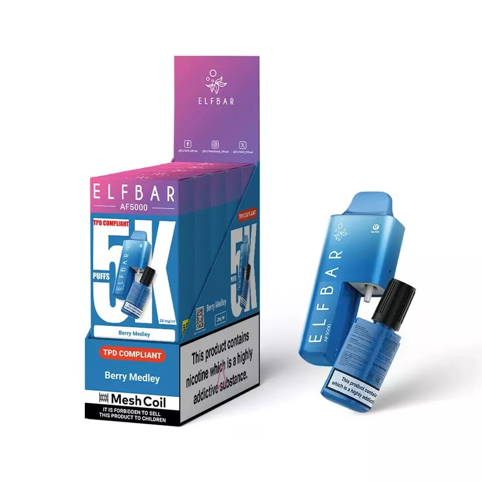 Elf Bar AF5000 - 5000 PUFF VAPE 20MG | Box of 5