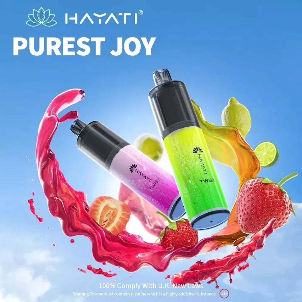 HAYATI TWIST 5000 PUFF Vape Pod Kit 20mg TPD Compliant | Box of 5