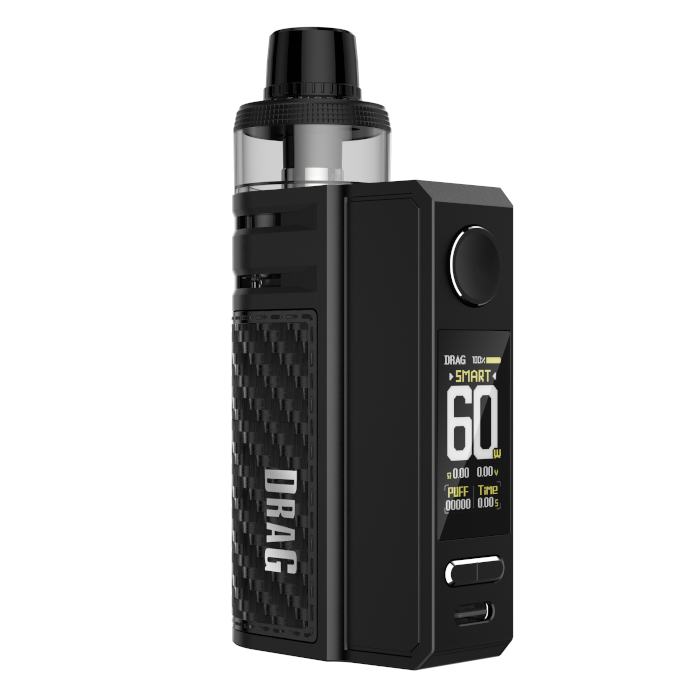 VooPoo Drag E60 Kit - Ultimate Vaping Performance 5W to 60W Output Range - Built-in 2550mAh Battery